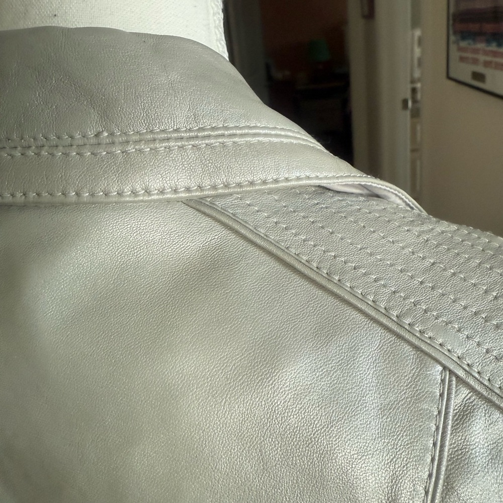 Like new WHBM Women's Leather Jacket - Picture 6 of 9